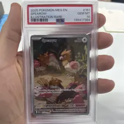 2025 Pokemon Meg EN Spearow Illustration Rare #151 PSA 10 Gem MT - Image 1