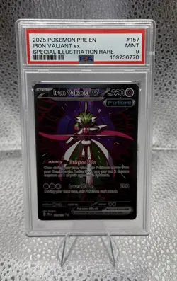 2025 POKEMON PRISMATIC EVOLUTIONS SPECIAL ILLUSTRATION IRON VALIANT EX PSA 9 - Image 3