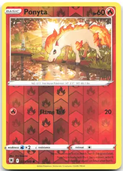 Ponyta 021/189 Common Astral Radiance Pokemon Reverse Holo Near Mint - Image 1