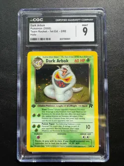 Dark Arbok CGC 9 wie PSA HOLO Rocket 1. 1st Edition 2000 Pokemon 2/82 - Image 1