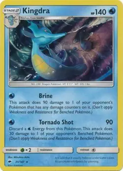 x1 Kingdra - 31/147 - Holo Rare Pokemon SM3 Burning Shadows M/NM - Image 1