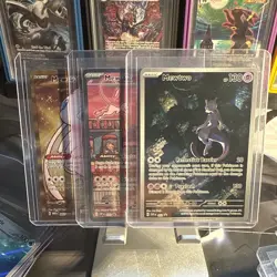 Pokemon 151 3 Card Promo Set Gold Metal,Mew,Mewtwo Ultra Premium Collection UPC - Image 1