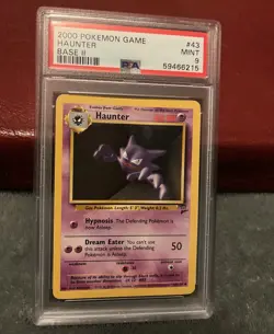 Haunter, Base Set 2 #43/140, PSA 9-Cert.#59466215, Pokemon card. - Image 1