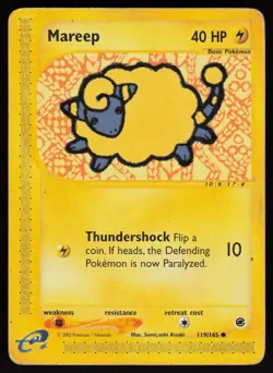E-Reader Mareep 119/165 Expedition Sumiyoshi Kizuki Pokemon TCG Card - Image 1