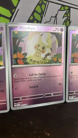 Pokemon TCG Card Lot (3) - Mimikyu 042/094 Reverse Holo Phantasmal Flames - Image 2