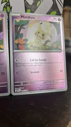 Pokemon TCG Card Lot (3) - Mimikyu 042/094 Reverse Holo Phantasmal Flames - Image 3