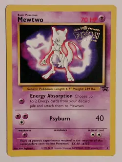 Pokemon TCG - Mewtwo WB Kids Presents Pokemon the First Movie Promo Card #3 - Image 1