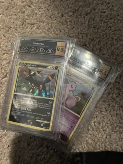 PCG 9.5 GEM MINT Umbreon/espeon 2010 Undaunted Cracked Ice Holo Pokemon Card - Image 1