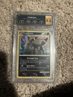 PCG 9.5 GEM MINT Umbreon/espeon 2010 Undaunted Cracked Ice Holo Pokemon Card - Image 3