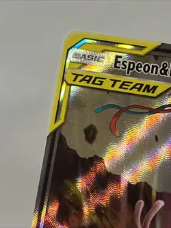 Pokemon Card Espeon & Deoxys GX SM240 SM Black Star Promo TAG TEAM Holo - Image 5