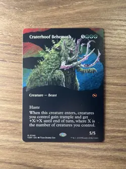 MTG Craterhoof Behemoth (Borderless) [Tarkir: Dragonstorm] Near Mint - Image 1