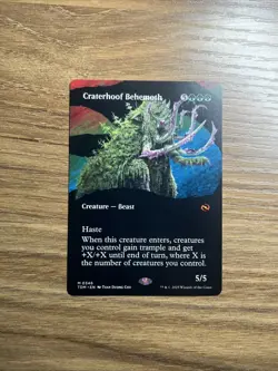 MTG Craterhoof Behemoth (Borderless) [Tarkir: Dragonstorm] Near Mint - Image 2