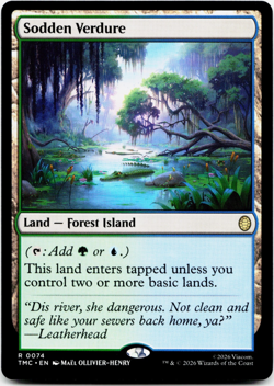 Sodden Verdure [Commander: Teenage Muntant Ninja Turtles] MTG TMC 0074 NM 🌳💧 - Image 1