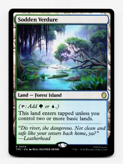 Sodden Verdure [Commander: Teenage Muntant Ninja Turtles] MTG TMC 0074 NM 🌳💧 - Image 3