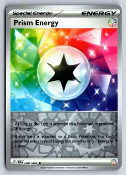 PRISM ENERGY 086/086 UNCOMMON SV: BLACK BOLT POKEMON REVERSE HOLO NM - Image 1