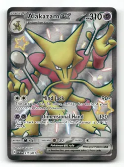 Alakazam ex 215/091 - Paldean Fates - Pokemon Card NM/M - Image 1