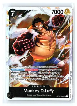 MONKEY.D.LUFFY (090) OP04-090 KINGDOMS OF INTRIGUE FOIL NM - Image 1