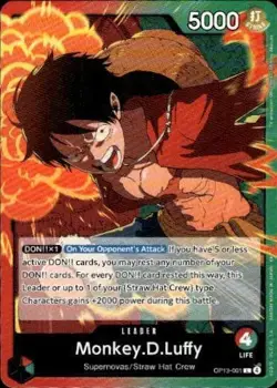 Carrying On His Will #OP13-001 Monkey.D.Luffy (001) - Image 1
