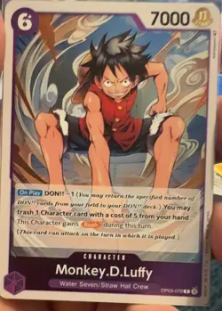 Monkey.D.Luffy OP03-070 Holo NM One Piece Pillars of Strength - Image 1
