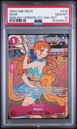 2024 ONE PIECE ENGLISH VERSION 1ST ANNIVERSARY SET #016 NAMI PSA 10 - Image 1