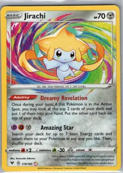 Jirachi 119/185 SWSH04: Vivid Voltage - Pokemon Card - NM - Image 1