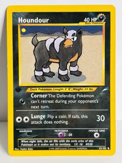 1st Edition Houndour 43/105 - Neo Destiny -Pokemon Card TCG - Image 1