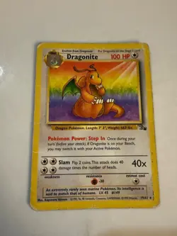 Pokemon TCG Dragonite Fossil Card 19/62 Regular Rare 1999 - Image 2
