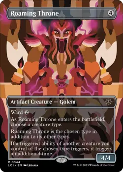 FOIL Roaming Throne #0344 BORDERLESS - The Lost Caverns of Ixalan (LCI) - Image 1