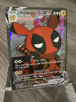 Deadpool Pikachu Holo Cosplay Card VCOS Pokemon Marvel - Image 1