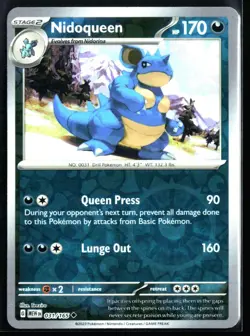 2023 Scarlet & Violet - 151 Nidoqueen #31 Reverse Holo Pokemon Card - Image 1