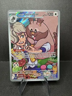 Pokemon Arven's Greedent Full Art Holo Illustration Rare 205/182 NM/M - Image 2