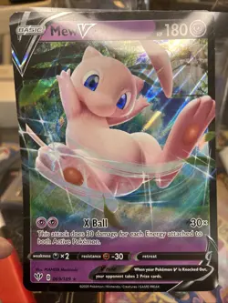 Pokemon Mew V Promo Holo Jumbo Cards 069/189 Oversized 180 HP Basic - Image 1