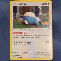 Snorlax 55/78 - Pokemon GO - Promo Cosmos Holo Pokemon Card - M / NM - Image 1