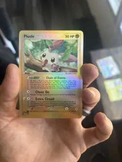 Pokemon Plusle Dragon Reverse Holo Rare Basic 50 HP Card 8/97 (near mint) - Image 1