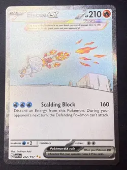 Eiscue EX 222/197 | Special Illustration Rare | Obsidian Flames | Pokemon TCG NM - Image 1