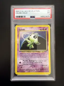 2001 Pokemon Neo Revelation Celebi Holo #3/64 PSA 1 - Image 1