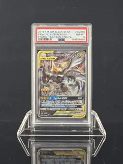 2019 POKEMON SM BLACK STAR PROMO #SM168 FULL ART/PIKACHU & ZEKROM GX PSA 8 - Image 1