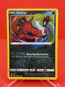 Pokemon Yveltal 046/072 Shining Fates Sword And Shield Amazing Rare - NM - Image 1
