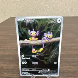 Pokemon Aipom 211/182 SV04 Paradox Rift Illustration Rare Holo - Image 1