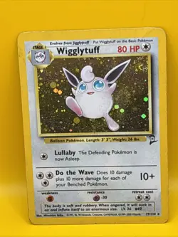 WIGGLYTUFF ( 19/130 ) 1999-2000 Wizards Pokemon Base Set 2 Holo Rare - Image 1