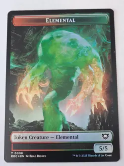 MTG - Gnome | Elemental FOIL Double Sided Token - Edge of Eternities - Image 1