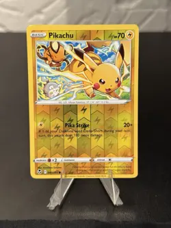 Pokemon - Pikachu - 049/195 - Silver Tempest - Reverse Holo - NM/M - Image 1