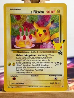 Geburtstags / Bday Pikachu 24 Celebrations | 25th Anniversary Deutsch NM Pokemon - Image 1