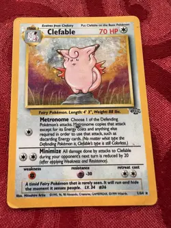 Pokemon TCG Card ~ CLEFABLE ~ 1/64 ~ Jungle Set ~ Unlimited ~ Holo Rare 1999 - Image 1