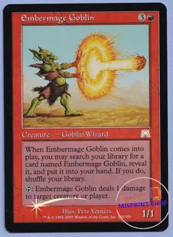 Embermage goblin FOIL Mtg MISPRINT. The XXX rated Misprint. - Image 1