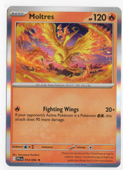 Moltres 014/094 Phantasmal Flames Holo Pokemon Card - Image 1