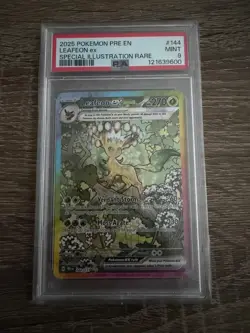 2025 POKEMON PRE EN-PRISMATIC EVOLUTIONS SAR Alt Full Art #144 LEAFEON EX PSA 9 - Image 1