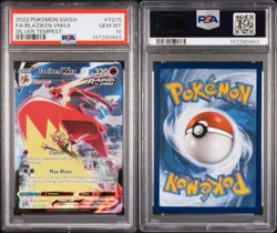 2022 POKEMON SWORD & SHIELD SILVER TEMPEST #TG15 FULL ART/BLAZIKEN VMAX PSA 10 - Image 3