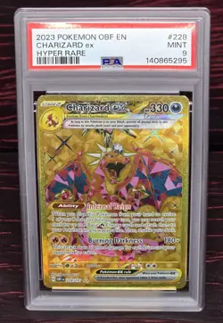 Charizard ex PSA 9 Graded 2023 Pokemon Obsidian Flames #228 Hyper Rare - Image 1