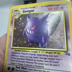Pokemon TCG Gengar Fossil Holo Card 5/62 Unlimited Rare Damaged Poor - Image 2